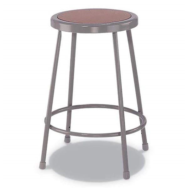Fine-Line 24 in. Industrial Stool - Brown & Gray Seat FI3200883 - main